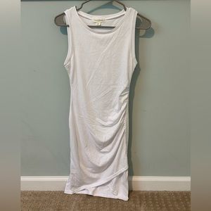 Ruched Side Sleeveless Dress/XS White 
TREASURE & BOND New without tags